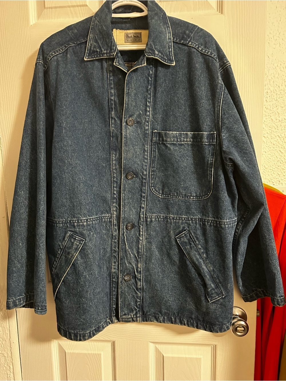 Vintage Paul Smith Sportswear Cotton Denim Chore Coat Worker Jacket Size: 3 M/L